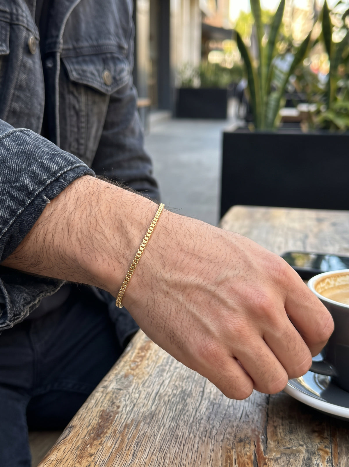 Pulsera Tejido Veneciano Cuadrado