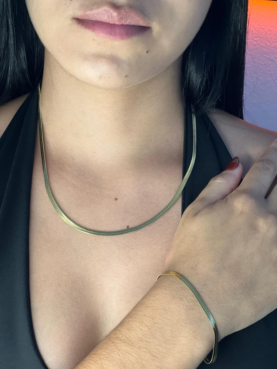 Combo Cadena + Pulsera Egipcia Mujer