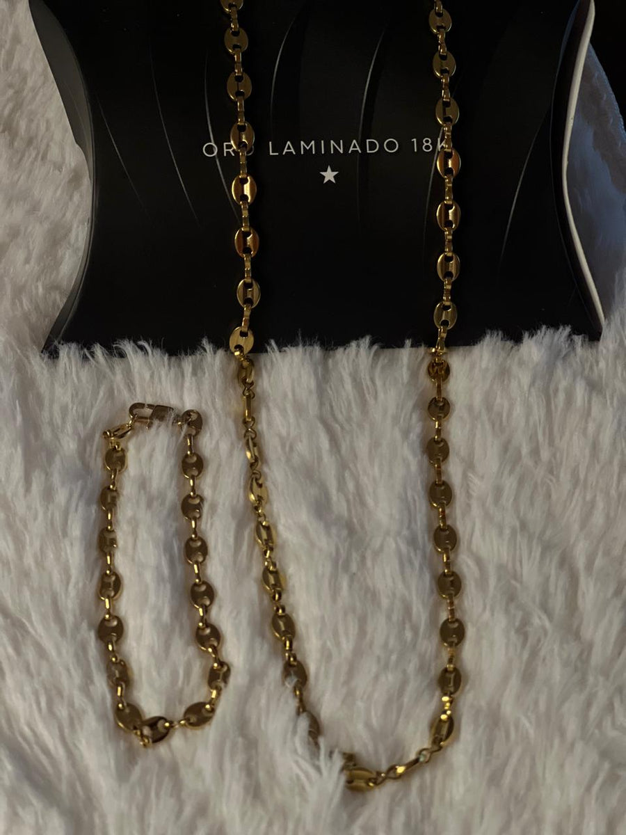 Combo Cadena + Pulsera Gucci Hombre
