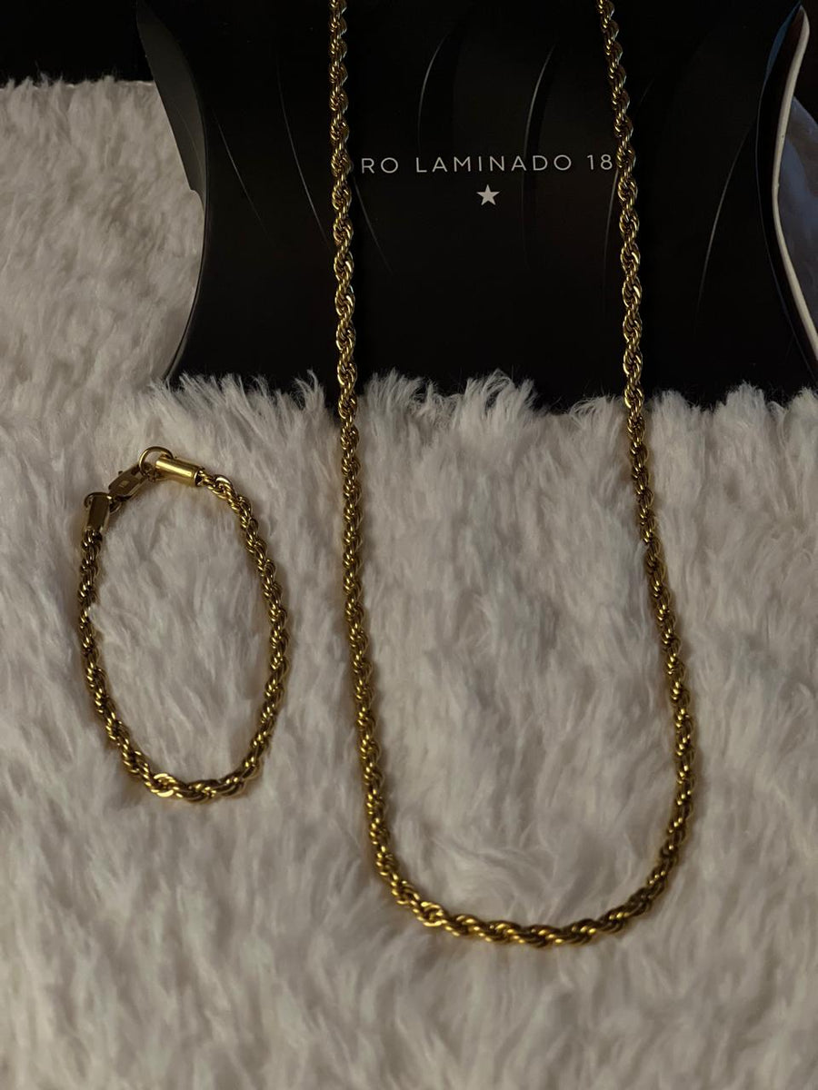 Combo Cadena + Pulsera Lazo Hombre