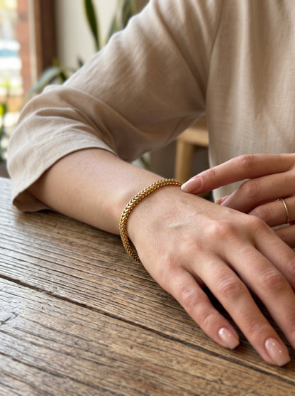 Pulsera Tejido Veneciano Cuadrado